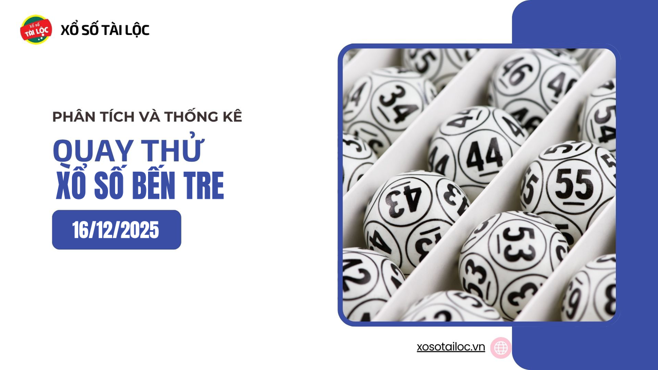 Quay thử XSBTR 16/12 - Quay thử xổ số Bến Tre ngày 16/12/2025