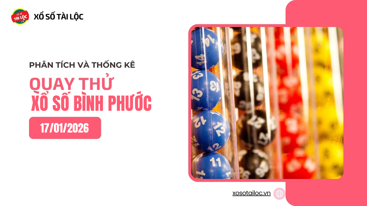 Quay thử XSBP 17/1 - Quay thử xổ số Bình Phước ngày 17/1/2026