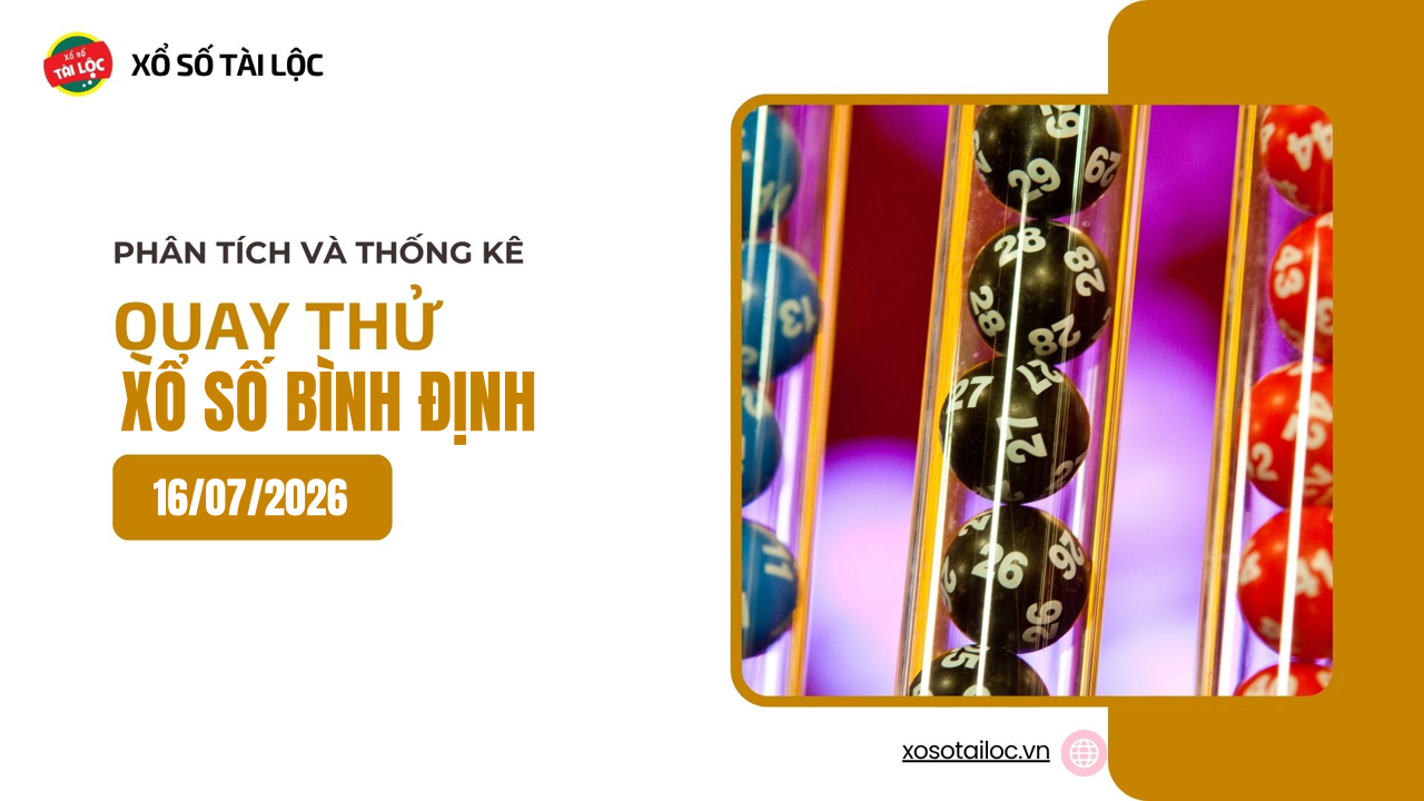 Quay thử XSBDI 16/7 - Quay thử xổ số Bình Định ngày 16/7/2026