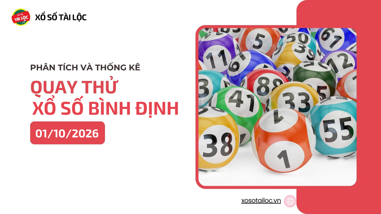 Quay thử XSBDI 1/10 - Quay thử xổ số Bình Định ngày 1/10/2026
