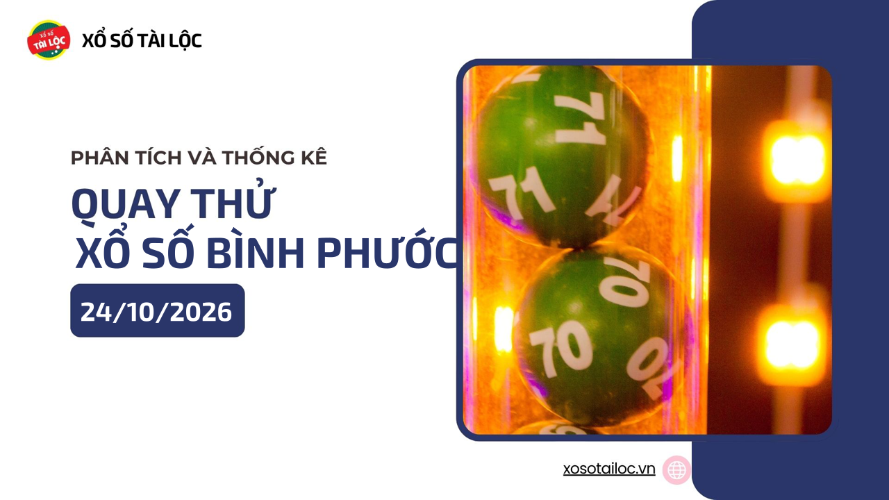 Quay thử XSBP 24/10 - Quay thử xổ số Bình Phước ngày 24/10/2026